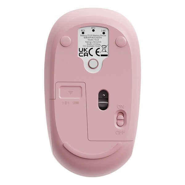 Манипулятор мышь беспроводная Baseus F01B Tri-Mode Wireless Mouse Baby Pink 656-03226 фото