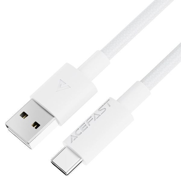 Кабель ACEFAST C18-04 USB-A to USB-C braid charging data cable White 6974316284260 фото