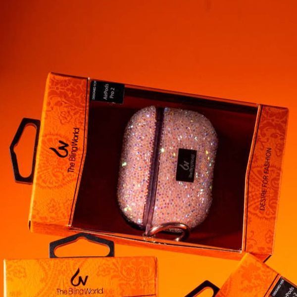 TPU чохол Bling World Rock Diamond для навушників AirPods 3 Розовый 203-00299 фото