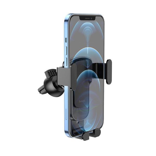 Держатель для мобильного HOCO CA103 vertical and horizontal air outlet gravity car holder Black Metal Gray 656-00473 фото