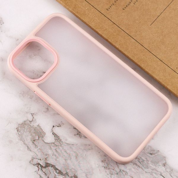 TPU+PC чохол Metal Buttons для Apple iPhone 14 (6.1") Рожевий 777-08305 фото