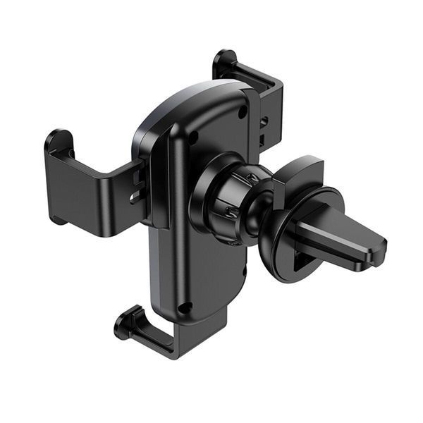 Держатель для мобильного HOCO CA103 vertical and horizontal air outlet gravity car holder Black Metal Gray 656-00473 фото