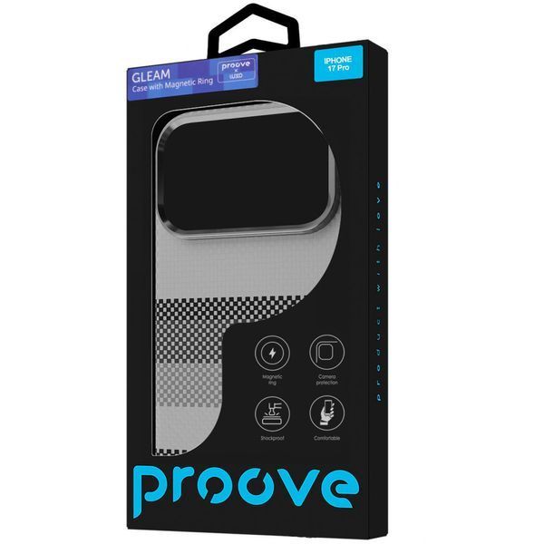 Чехол Proove Gleam Case with Magnetic Ring iPhone 17 Pro Gold Borders 656-04824 фото