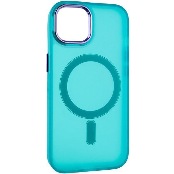 Чехол TPU+PC Lily with MagSafe для Apple iPhone 14 (6.1") Green 214-03607 фото