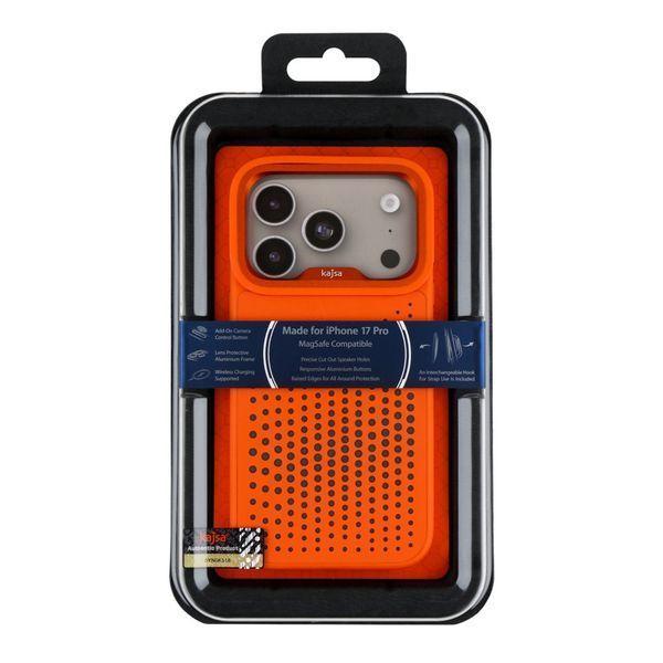 Чохол Kajsa Splendid Collection Circle with MagSafe для iPhone 17 Pro Orange Plus O-Ring 2020000509011 фото