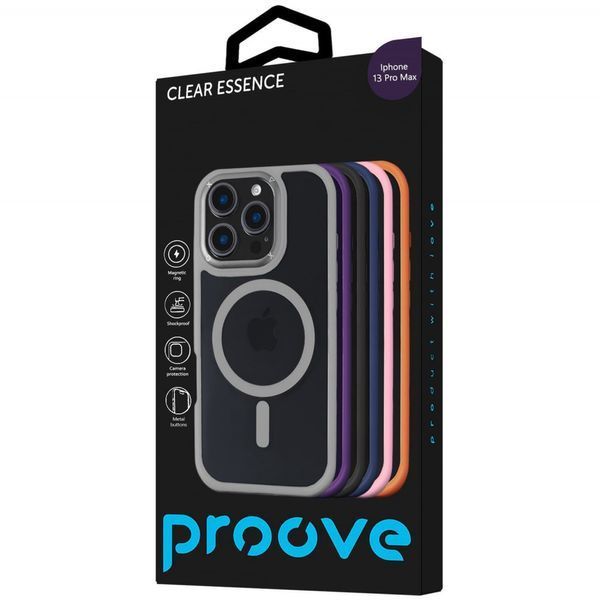Чохол Proove Clear Essence Case with Magnetic Ring iPhone 13 Pro Max Midnight Blue 656-04365 фото