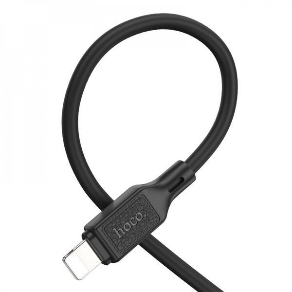 Кабель HOCO X90 Cool silicone charging data cable for iP Black 6931474788405 фото