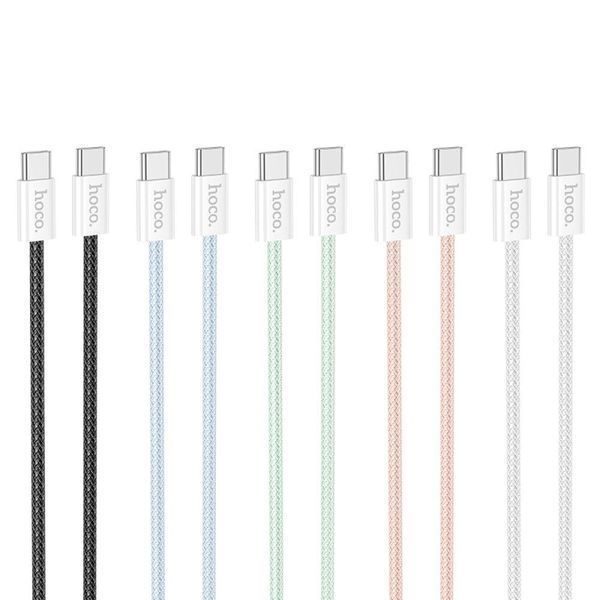 Кабель USB Hoco X104 Source 60W Type-C to Type-C 1m Блакитний 209-00336 фото