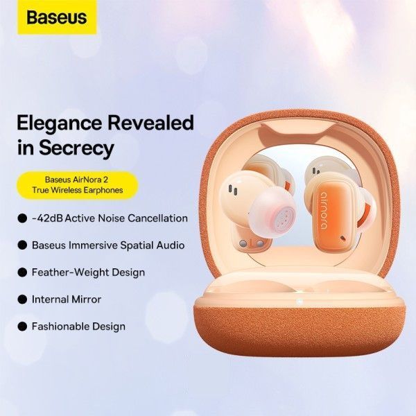Беспроводные наушники TWS Baseus AirNora 2 , ANC, Gradient Orange NGTW320207 фото