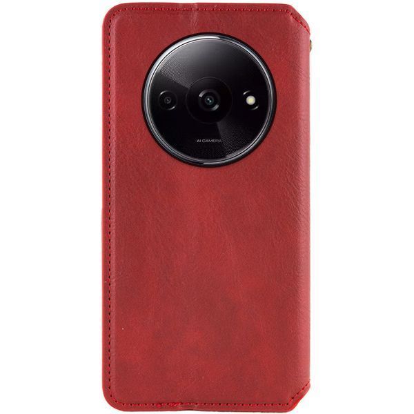 Шкіряний чохол-книжка GETMAN Cubic для Xiaomi Redmi A3 Червоний 555-01698 фото