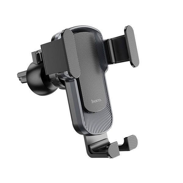 Держатель для мобильного HOCO CA103 vertical and horizontal air outlet gravity car holder Black Metal Gray 656-00473 фото