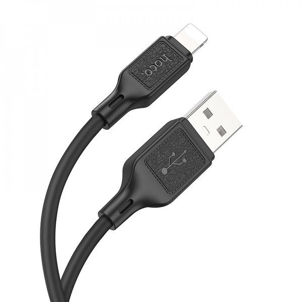Кабель HOCO X90 Cool silicone charging data cable for iP Black 6931474788405 фото