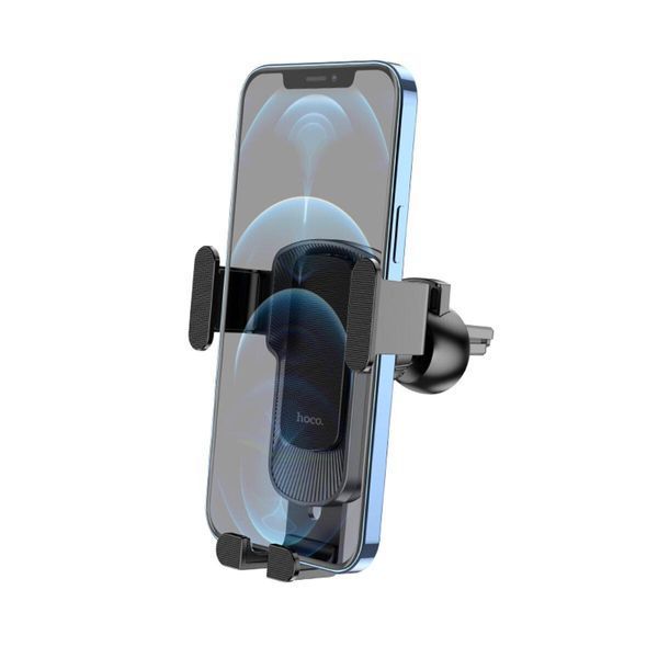 Держатель для мобильного HOCO CA103 vertical and horizontal air outlet gravity car holder Black Metal Gray 656-00473 фото