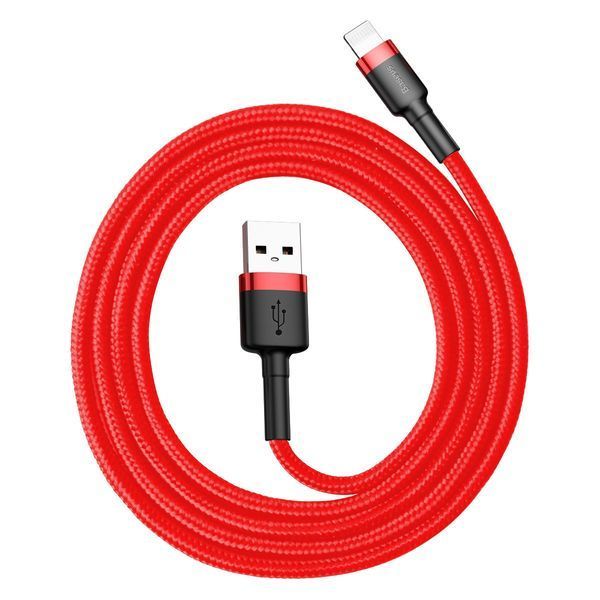 Кабель Baseus Cafule Cable USB For Lightning 2.4A 1m Red+Red CALKLF-B09 фото
