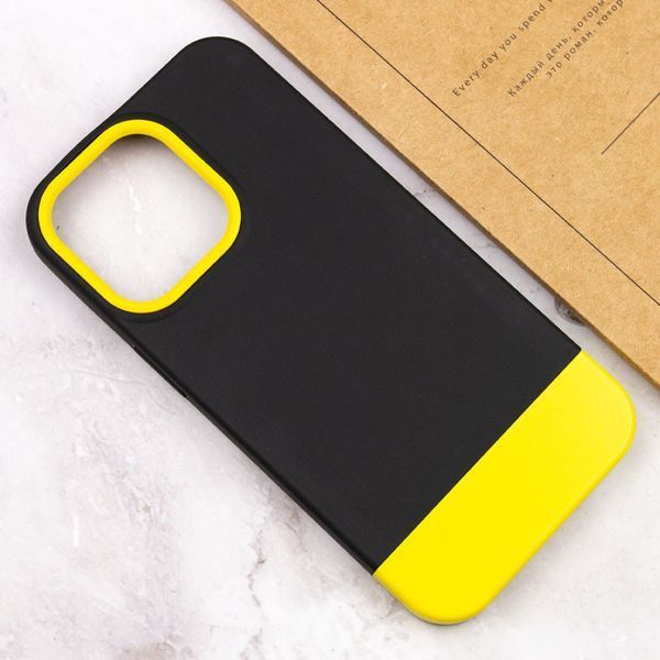 Чохол TPU+PC Bichromatic для Apple iPhone 13 Pro (6.1") Black / Yellow 555-03979 фото