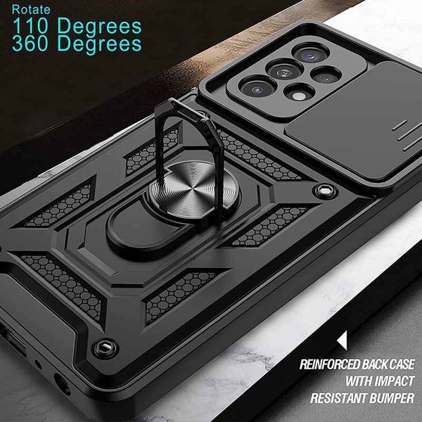 Ударостійкий чохол Camshield Serge Ring для Samsung Galaxy A72 4G / A72 5G Black 777-04634 фото