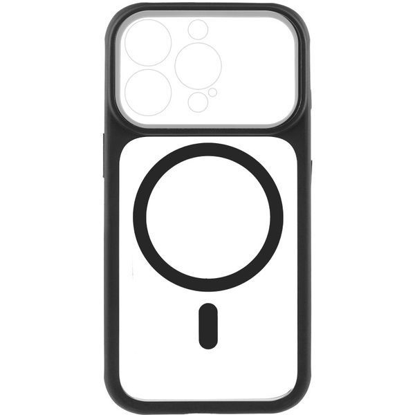 Чохол TPU+PC GETMAN Moon Clear with MagSafe для Apple iPhone 15 Pro (6.1") Black 656-08424 фото