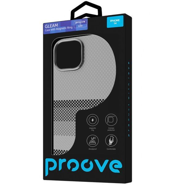 Чехол Proove Gleam Case with Magnetic Ring iPhone 14 Blue Stripes 656-04729 фото