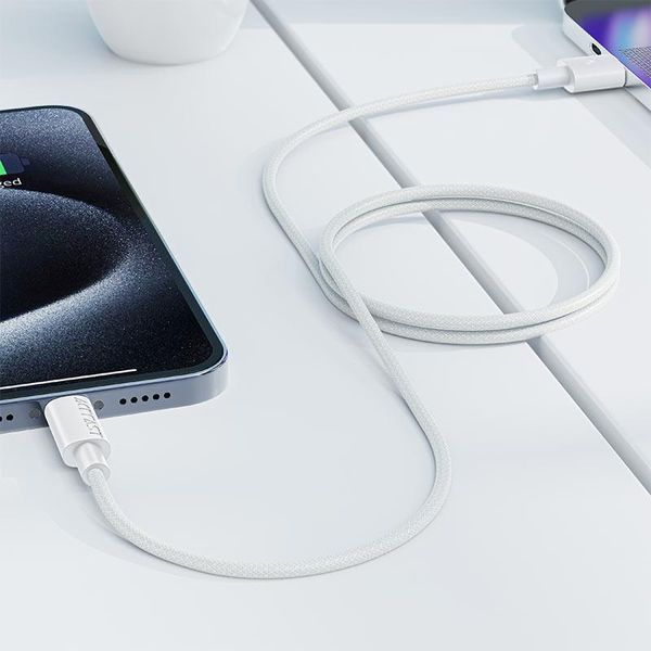 Кабель ACEFAST C18-04 USB-A to USB-C braid charging data cable White 6974316284260 фото