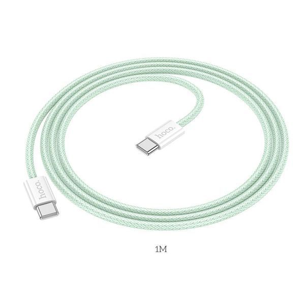 Кабель USB Hoco X104 Source 60W Type-C to Type-C 1m Блакитний 209-00336 фото