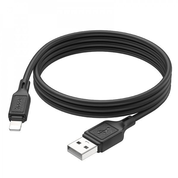 Кабель HOCO X90 Cool silicone charging data cable for iP Black 6931474788405 фото