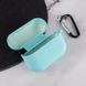 Силиконовый футляр с микрофиброй для наушников Airpods Pro 3 Marine Green 656-08098 фото 3