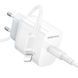Мережевий зарядний пристрій з кабелем BOROFONE BA99A Breeze single port PD20W charger set(C to iP) White 6941991121364 фото 3