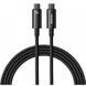 Кабель Baseus Tungsten Gold Fast Charging Type-C to Type-C 240W (2m) Black CAWJ040101 фото 1