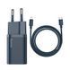 СЗУ Baseus Super Silicone Quick Charger 20W (Type-C) + Кабель Type-C to Lightning Blue TZCCSUP-B03 фото