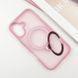 Чохол TPU+PC Metal Buttons with MagSafe Colorful HQ Ring для iPhone 16 (6.1") Pink 555-00629 фото 3