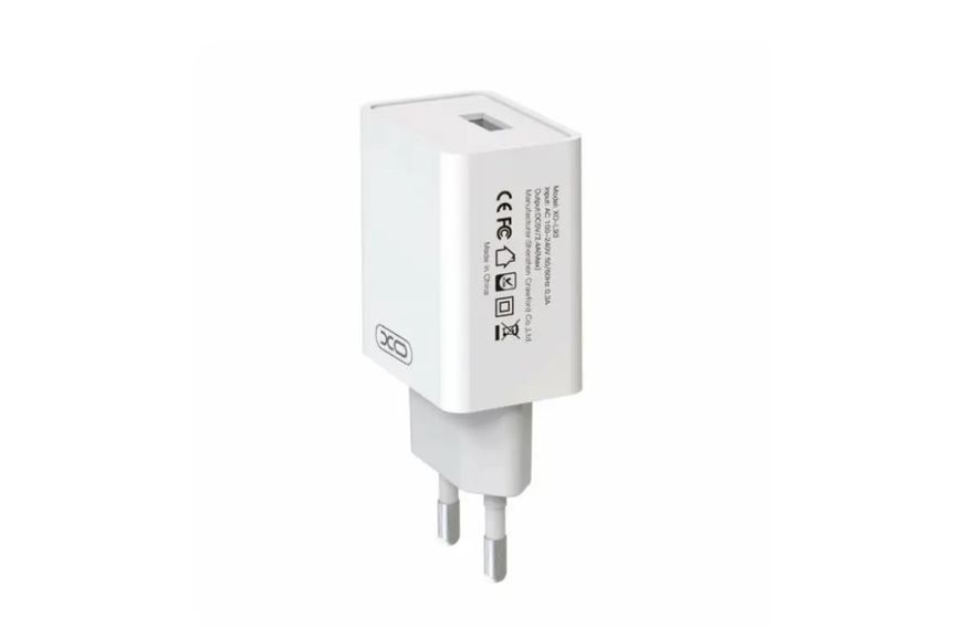 Зарядний пристрій XO-L93(EU) USB 2.4A Білий 209-00086 фото