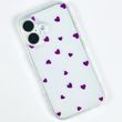 Чохол Transparent in Hearts для iPhone 12 Pro Max Фіолетовий 208-04464 фото