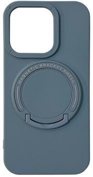 Чехол TPU Back Case Metal Stand with MagSafe для iPhone 13 Pro Gray-blue 214-02125 фото