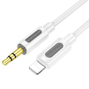 Аудіокабель BOROFONE BL20 True sound silicone digital audio conversion cable iP White 6941991114403 фото
