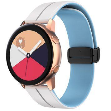Силіконовий ремінець Classy для Smart Watch 20mm White / Blue 212-01474 фото