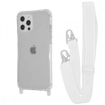 Чохол WAVE Clear Case With Strap для Iphone 12 Pro Max White 208-05211 фото