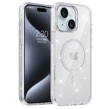 Чохол TPU Eclipse Sparkle (MagFit) для Apple iPhone 15 (6.1") Clear 214-03779 фото