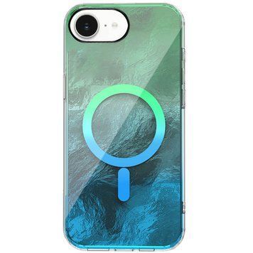 Чохол TPU Shiny Mountain (MagFit) для Apple iPhone 16e\17e (6.1") Green / Blue 555-02862 фото