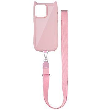 Чехол с шнурком GETMAN Cat with straps для&nbsp;iPhone 16e\17e (6.1") Pink 555-00397 фото