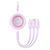 Кабель Baseus Bright Mirror 2 Series 3-in-1 (Micro USB+Lightning+Type-C) 3.5A (1.1m) Purple CAMJ010005 фото