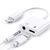 Перехідник XO NBR172B Lightning to Lightning & 3,5mm audio Білий 209-00182 фото