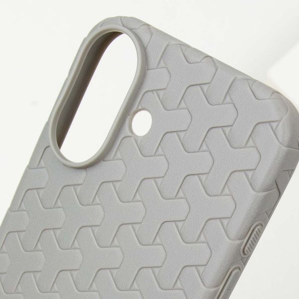 Чехол TPU Weaving для iPhone 16 (6.1") Grey 555-00328 фото