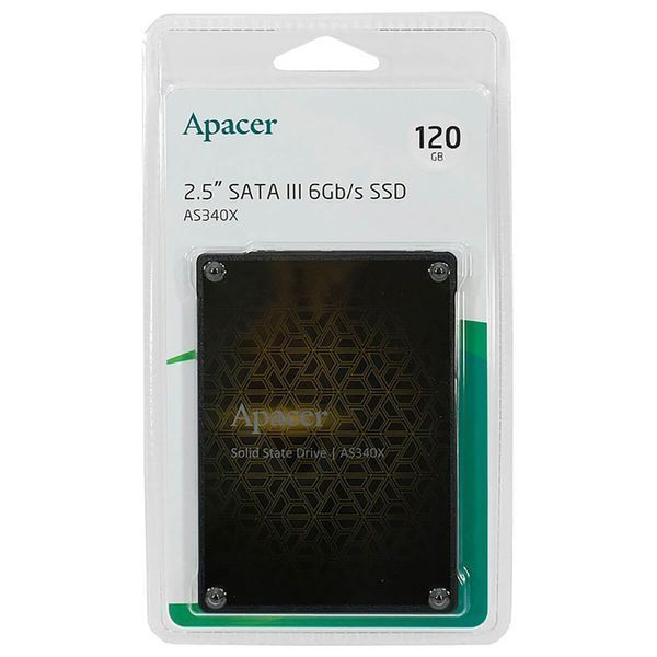 Накопичувач SSD Apacer AS340X 120GB 2.5" 7mm SATAIII 3D NAND Read/Write: 550/520 MB/sec AP120GAS340XC-1 фото