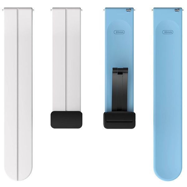 Силіконовий ремінець Classy для Smart Watch 20mm White / Blue 212-01474 фото