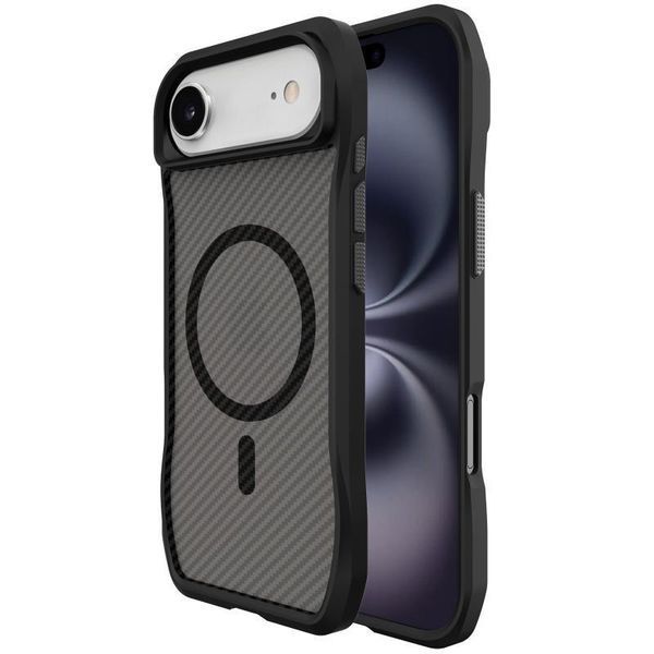 Чехол TPU Space Octagon with MagSafe для Apple iPhone 17 Air (6.5") Carbon Black 777-09041 фото
