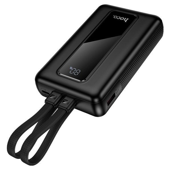 Внешний аккумулятор HOCO J162A Full power 22.5W+PD20W fully compatible power bank with two cables (20000mAh) Black 6942007663083 фото