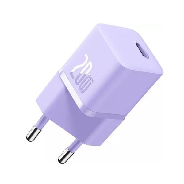 Мережевий зарядний пристрій Baseus GaN5 Fast Charger(mini) 1C 20W EU Purple 656-01300 фото