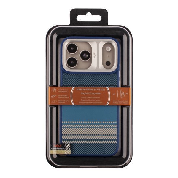 Чохол Kajsa Resort Collection Gradient Stripe with MagSafe для iPhone 17 Pro Max Blue B-Ring 2020000507437 фото