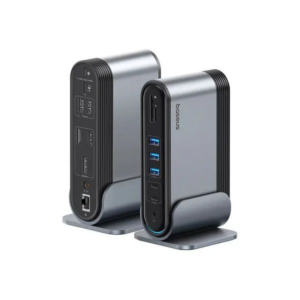 USB-хаб Baseus UnionJoy 17-Port Triple-Display Docking Station Space Grey（USB-C to B00532304811-00 фото
