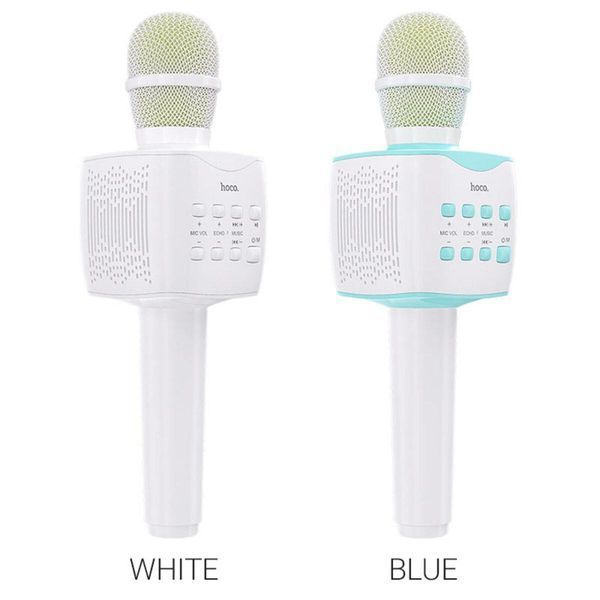 Портативная колонка HOCO BK5 Cantando karaoke microphone Blue 656-00747 фото